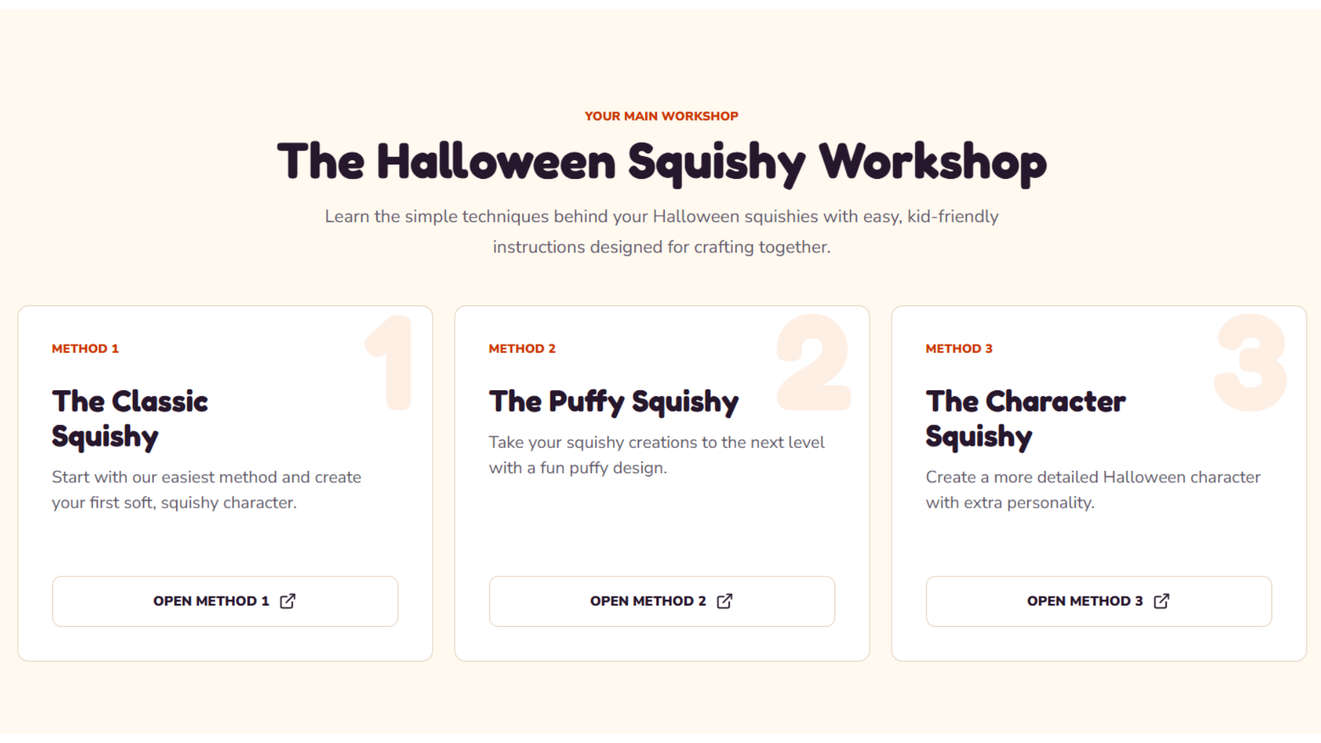 Halloween Squishy Workshop template library