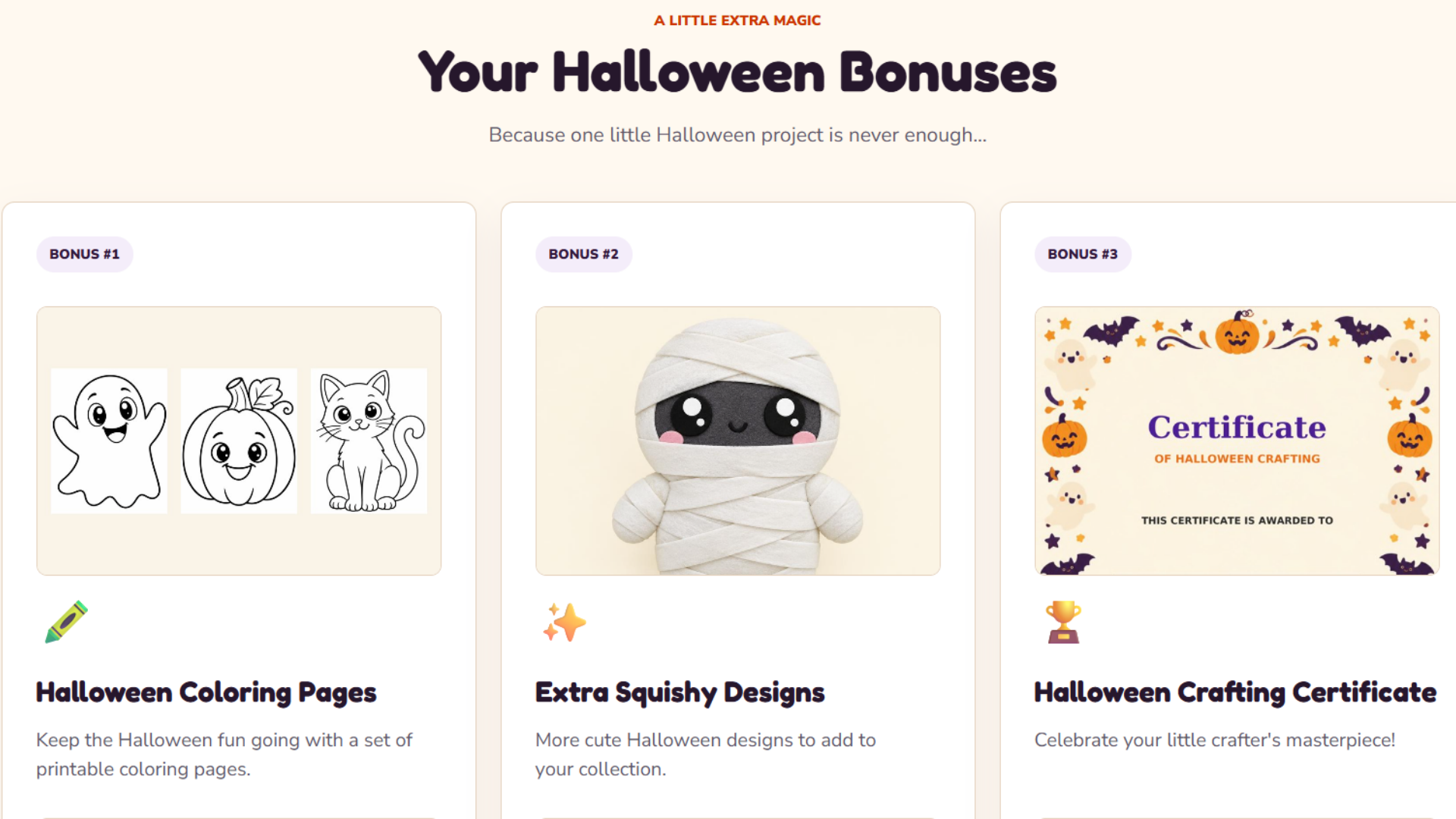 Halloween Squishy Workshop bonuses